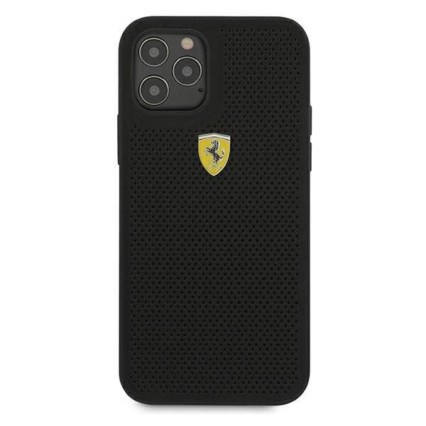 Ferrari FESPEHCP12LBK iPhone 12 Pro Max 6,7" czarny/black hardcase On Track Perforated