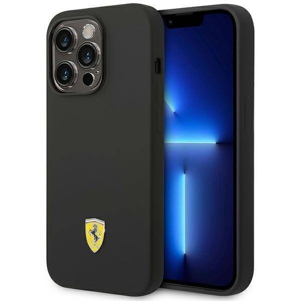 Ferrari FESSIHMP14XBK iPhone 14 Pro Max 6.7" czarny/black hardcase Silicone Metal Logo Magsafe