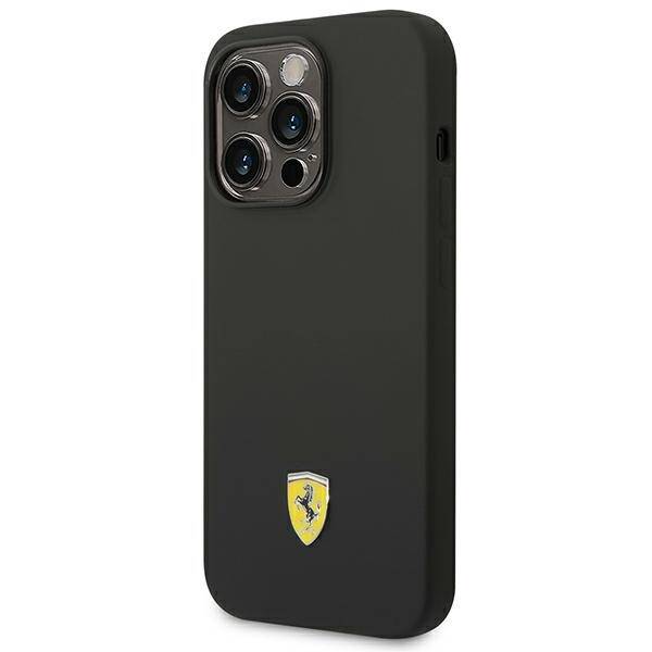 Ferrari FESSIHMP14XBK iPhone 14 Pro Max 6.7" czarny/black hardcase Silicone Metal Logo Magsafe