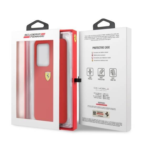 Ferrari Hardcase FESSIHCS69RE S20 Ultra G988 czerwony/red Silicone