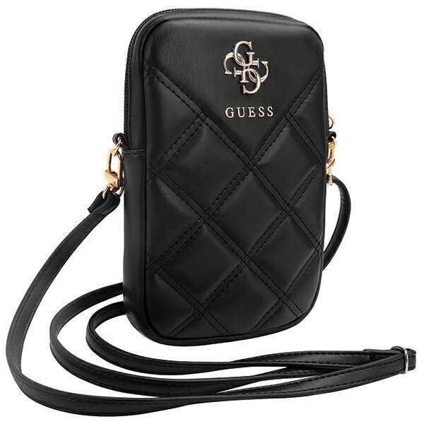 GUESS BAG GUWBZPSQSSGK BLACK/BLACK ZIP QUILTED 4G