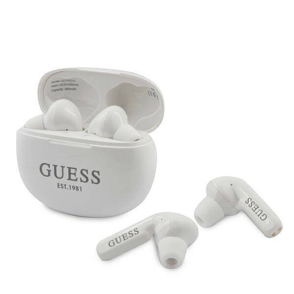 GUESS BLUETOOTH HEADPHONES GUTWS1CWH TWS + BIAŁY/WHITE DOCKING STATION