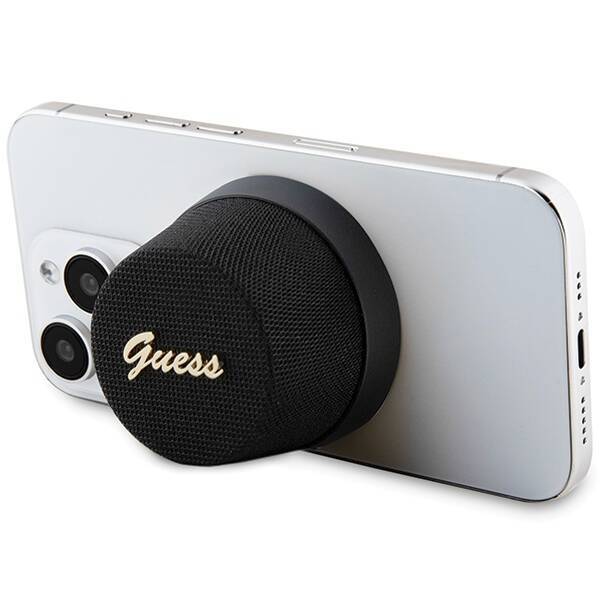 GUESS BLUETOOTH SPEAKER GWWSC3ALSMK SPEAKER STAND CZARNY/BLACK MAGNETIC SCRIPT METAL