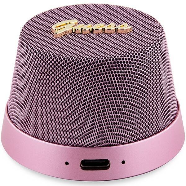 GUESS BLUETOOTH SPEAKER GWWSC3ALSMP SPEAKER STAND PINK/PINK MAGNETIC SCRIPT METAL