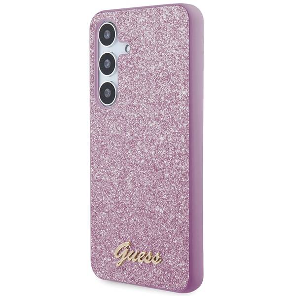 GUESS GGUHCS24MHGGSHU S24+ S926 PURPLE/PURPLE HARDCASE GLITTER SCRIPT