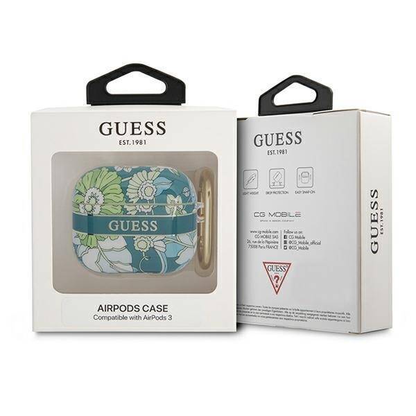 GUESS GUA3HFLN AIRPODS 3 COVER GREEN/GREEN FLOWER STAP COLLECTION