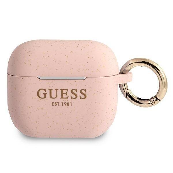 GUESS GUA3SGGEP AIRPODS 3 COVER PINK/PINK SILICONE GLITTER
