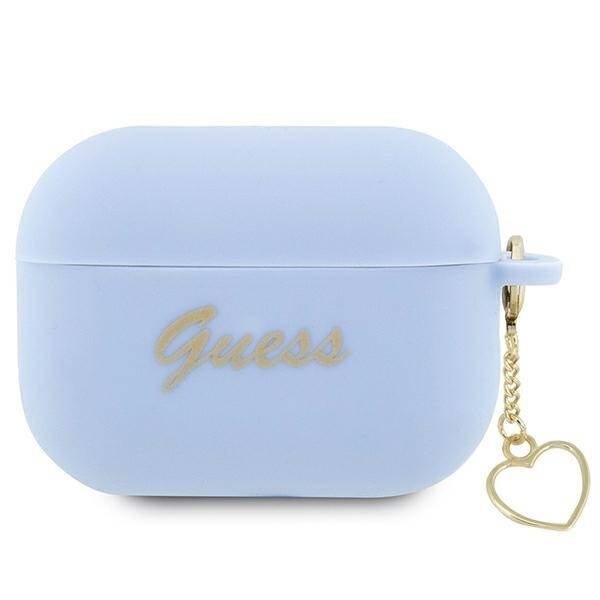 GUESS GUAP2LSCHSB AIRPODS PRO 2 (2022/2023) BLUE COVER/BLUE SILICONE CHARM HEART COLLECTION