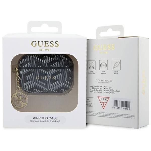 GUESS GUAP2PGCE4CK AIRPODS PRO 2 (2022/2023) COVER BLACK/BLACK GCUBE CHARM