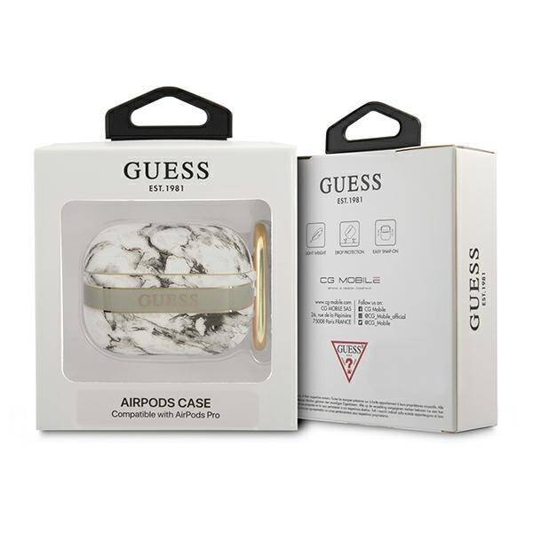 GUESS GUAPHCHMAG AIRPODS PRO COVER GRAY/GRAY MARBLE STRAP COLLECTION