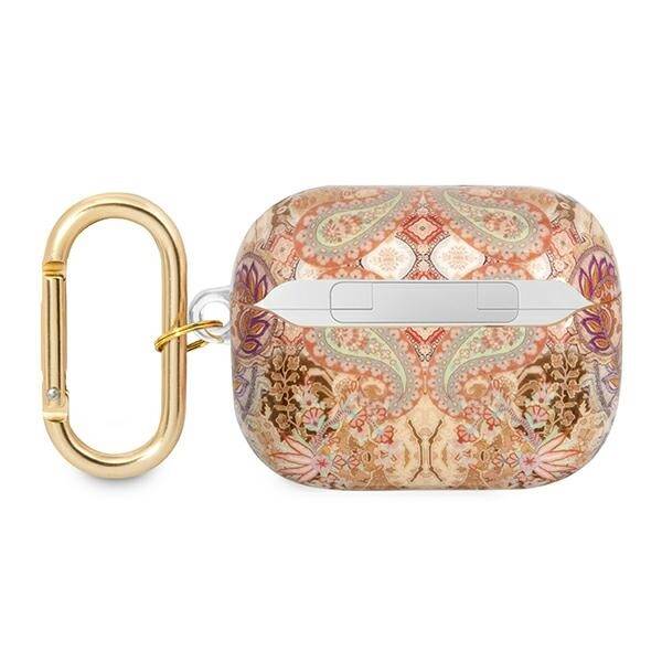 GUESS GUAPHFLD AIRPODS PRO COVER ZŁOTY/GOLD PAISLEY STRAP COLLECTION