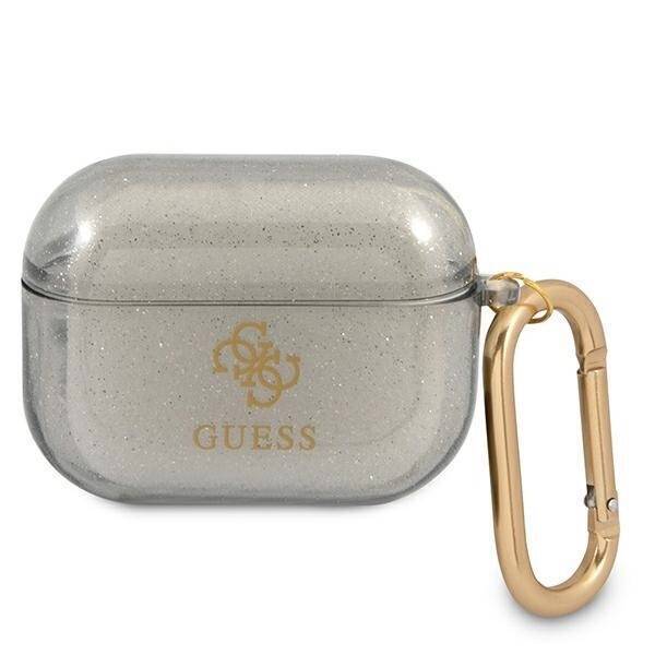 GUESS GUAPUCG4GK AIRPODS PRO COVER CZARNY/BLACK GLITTER COLLECTION