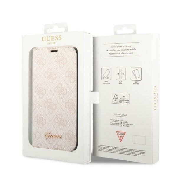 GUESS GUBKP14LHG4SHP IPHONE 14 PRO 6.1 "PINK/PINK BOOK 4G VINTAGE GOLD LOGO