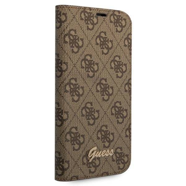 GUESS GUBKP14LHG4SHW IPHONE 14 PRO 6.1 "BROWN/BROWN BOOK 4G VINTAGE GOLD LOGO