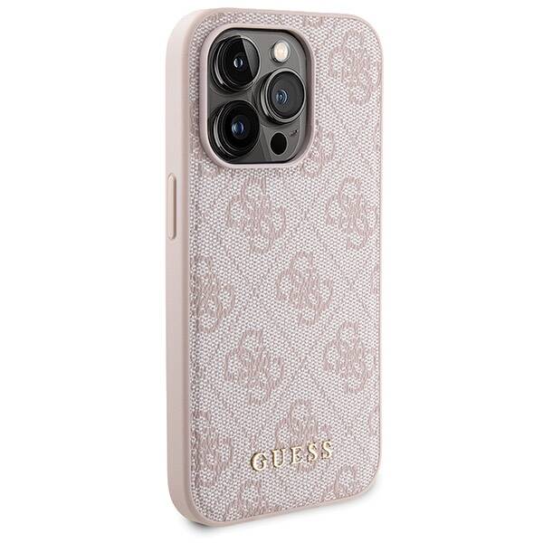 GUESS GUBPM5P15L4GEMGP SET IPHONE 15 PRO 6.1" HARDCASE + POWERBANK 5000MAH MAGSAFE PINK/PINK 4G METAL LOGO