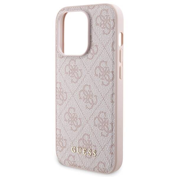 GUESS GUBPM5P15L4GEMGP SET IPHONE 15 PRO 6.1" HARDCASE + POWERBANK 5000MAH MAGSAFE PINK/PINK 4G METAL LOGO