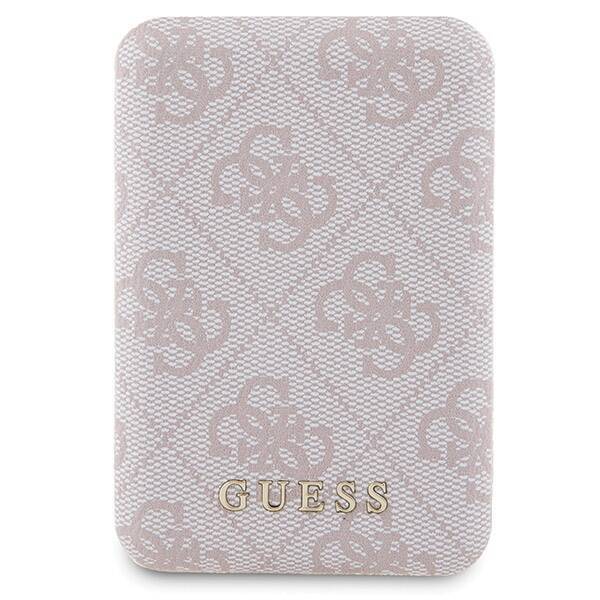 GUESS GUBPM5P15L4GEMGP SET IPHONE 15 PRO 6.1" HARDCASE + POWERBANK 5000MAH MAGSAFE PINK/PINK 4G METAL LOGO