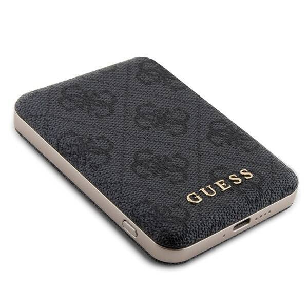 GUESS GUBPM5P15S4GEMGK SET IPHONE 15 6.1" HARDCASE + POWERBANK 5000MAH MAGSAFE BLACK/BLACK 4G METAL LOGO