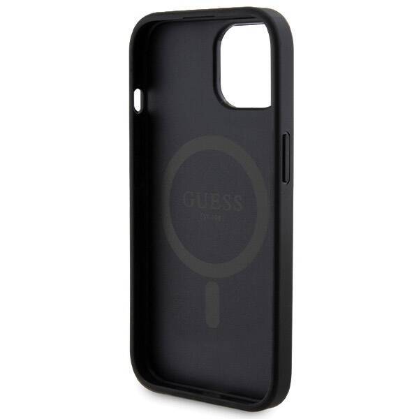 GUESS GUBPM5P15S4GEMGK SET IPHONE 15 6.1" HARDCASE + POWERBANK 5000MAH MAGSAFE BLACK/BLACK 4G METAL LOGO