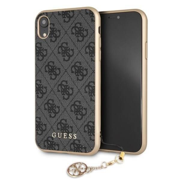 GUESS GUHCI61GF4GG IPHONE XR GRAY /GRAY HARD CASE 4G CHARMS COLLECTION