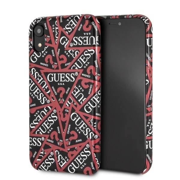 GUESS GUHCI61PMPTBK IPHONE XR BLACK /BLACK HARDCASE TRIANGLE ALL OVER