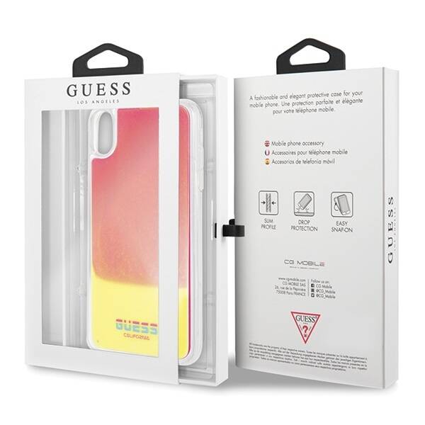 GUESS GUHCI65GLCPI IPHONE XS MAX PINK /PINK HARD CASE CALIFORNIA GLOW IN THE DARK