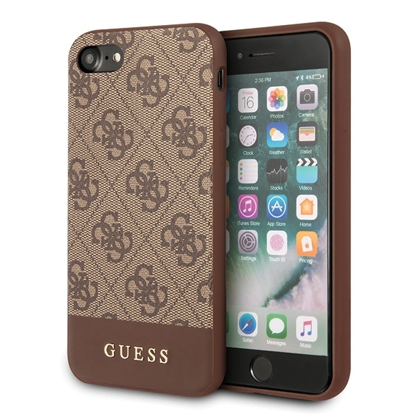 GUESS GUHCI8G4GBRB IPHONE 7/8/SE 2020/SE 2022 BRONAT/BROWN HARD CASE 4G STRIPE COLLECTION