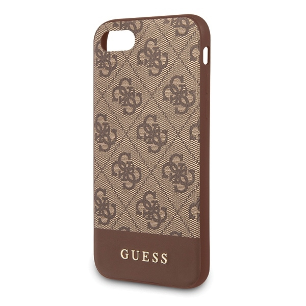 GUESS GUHCI8G4GBRB IPHONE 7/8/SE 2020/SE 2022 BRONAT/BROWN HARD CASE 4G STRIPE COLLECTION