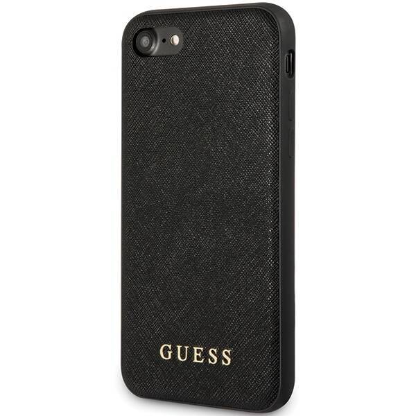 GUESS GUHCI8SLSABK IPHONE 7/8 / SE 2020 / SE 2022 CZARNY / BLACK SAFFIANO COLLECTION