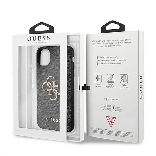 GUESS GUHCN5844GGRGGGR IPHONE 11 PRO GRAY/GRAY HARDCASE 4G BIG METAL LOGO