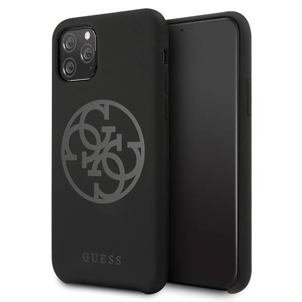 GUESS GUHCN58LS4GBK IPHONE 11 PRO BLACK/BLACK HARD CASE SILICONE 4G TONE ON TONE