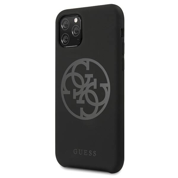 GUESS GUHCN58LS4GBK IPHONE 11 PRO BLACK/BLACK HARD CASE SILICONE 4G TONE ON TONE