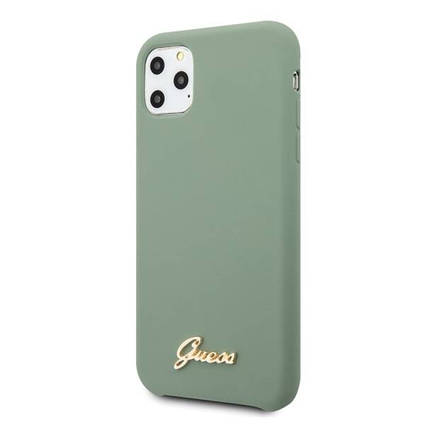 GUESS GUHCN58LSLMGKA IPHONE 11 PRO KHAKI HARD CASE SILICONE VINTAGE GOLD LOGO