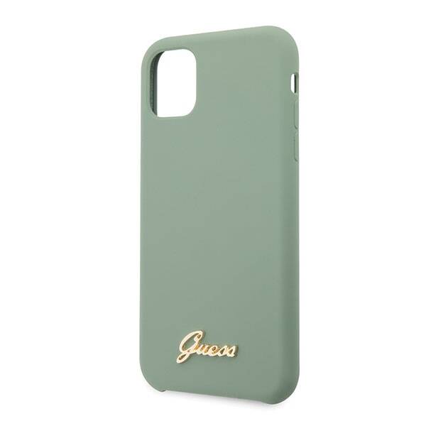 GUESS GUHCN58LSLMGKA IPHONE 11 PRO KHAKI HARD CASE SILICONE VINTAGE GOLD LOGO