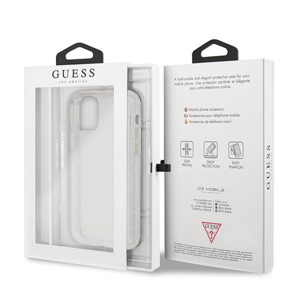 GUESS GUHCN58PCGLSE IPHONE 11 PRO SILVER/SILVER HARD CASE GLITTER