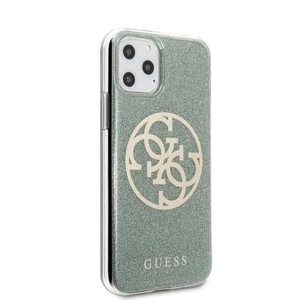 GUESS GUHCN58PCUGLKA IPHONE 11 PRO KHAKI HARD CASE 4G CIRCLE GLITTER