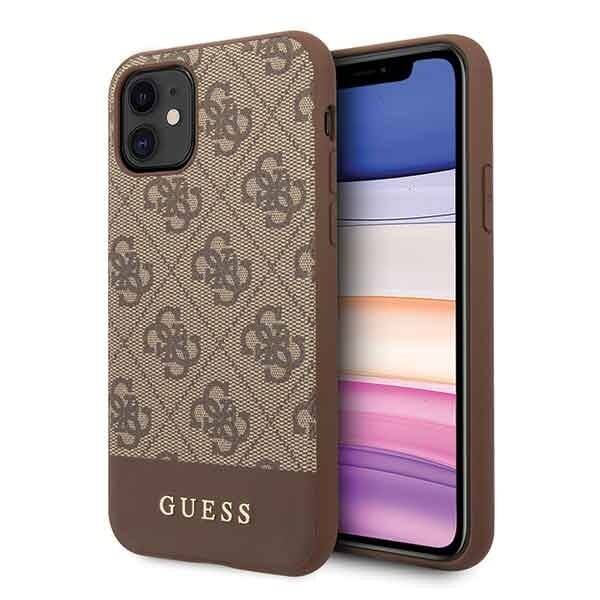 GUESS GUHCN61G4GBLB IPHONE 11 / XR 6.1 "BRONZE / BROWN HARD CASE 4G STRIPE COLLECTION