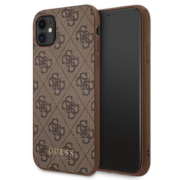 GUESS GUHCN61G4GFBR IPHONE 11 / XR 6.1 "BRONZE / BROWN HARD CASE 4G METAL GOLD LOGO