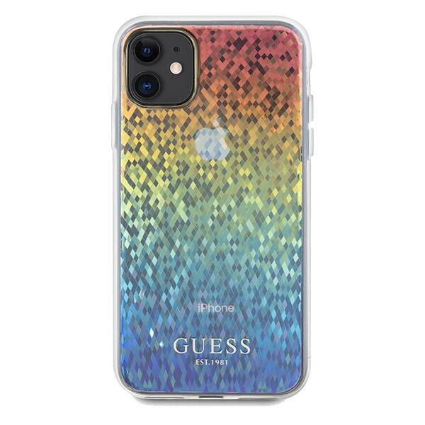 GUESS GUHCN61HDECMI IPHONE 11 / XR 6.1 "MULTI -COLORED HARDCASE IML FACETED MIRROR DISCO IRIDESCENT