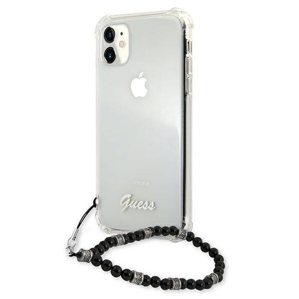 GUESS GUHCN61KPSBK IPHONE 11 6.1 " / XR TRANSPARENT HARDCASE BLACK PEARL