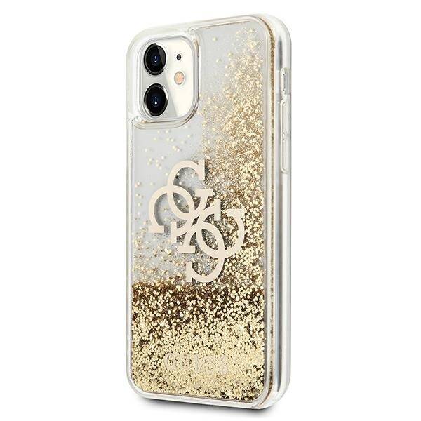 GUESS GUHCN61LG4GGO IPHONE 11 6.1 " / XR ZLOTY / GOLD HARDCASE 4G BIG LIQUID GLITTER