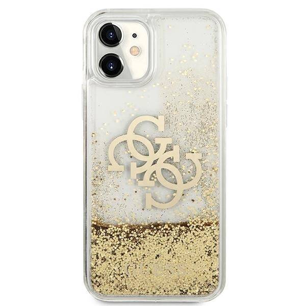 GUESS GUHCN61LG4GGO IPHONE 11 6.1 " / XR ZLOTY / GOLD HARDCASE 4G BIG LIQUID GLITTER