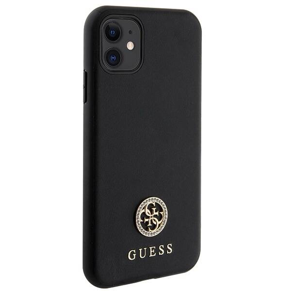 GUESS GUHCN61PS4DGPK IPHONE 11 / XR 6.1 "BLACK / BLACK HARDCASE STRASS METAL LOGO