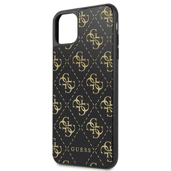 GUESS GUHCN654GGPBK IPHONE 11 PRO MAX BLACK/BLACK HARD CASE 4G DOUBLE LAYER GLITTER