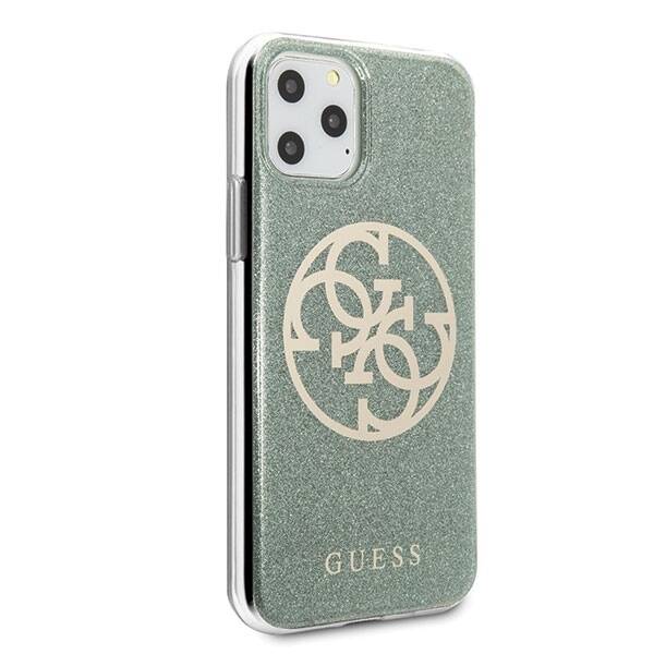 GUESS GUHCN65PCUGLKA IPHONE 11 PRO MAX KHAKI HARD CASE 4G CIRCLE GLITTER