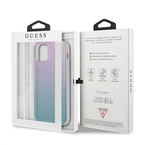 GUESS GUHCP12L3D4GGBP IPHONE 12 PRO MAX 6.7 "BLUE-PINK/BLUE & PINK HARDCASE 4G 3D PATTERN COLLECTION