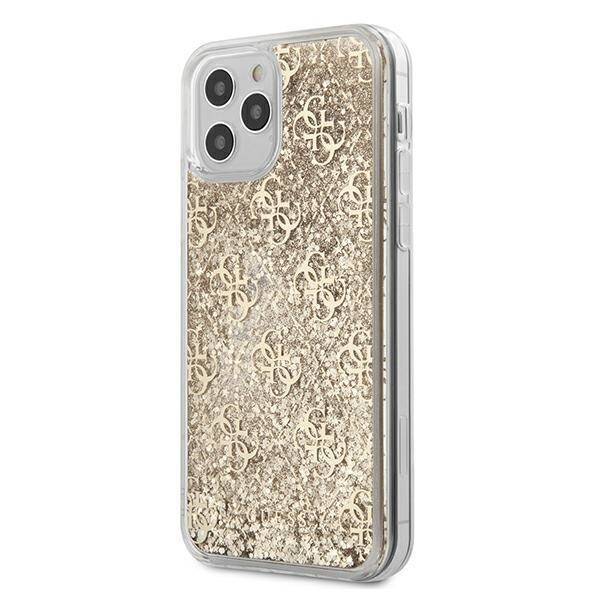 GUESS GUHCP12LG4GSLG IPHONE 12 PRO MAX 6.7 "ZLOTY/GOLD HARDCASE 4G LIQUID GLITTER