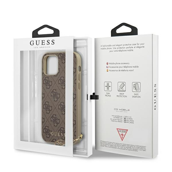 GUESS GUHCP12LGF4GBR IPHONE 12 PRO MAX 6.7 "BRONZE/BROWN HARDCASE 4G CHARMS COLLECTION