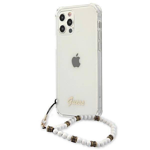 GUESS GUHCP12LKPSWH IPHONE 12 PRO MAX 6.7 "TRANSPARENT HARDCASE WHITE PEARL