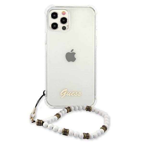 GUESS GUHCP12LKPSWH IPHONE 12 PRO MAX 6.7 "TRANSPARENT HARDCASE WHITE PEARL